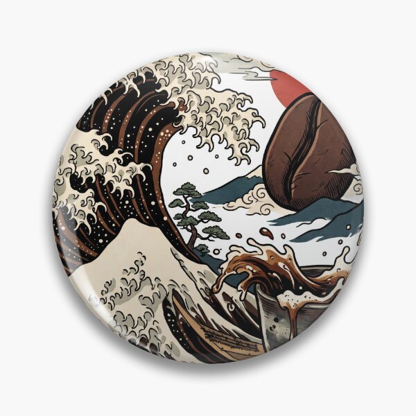 Item preview, Great Wave of Coffee Japanese Woodblock Art designed and sold by ryanguas.