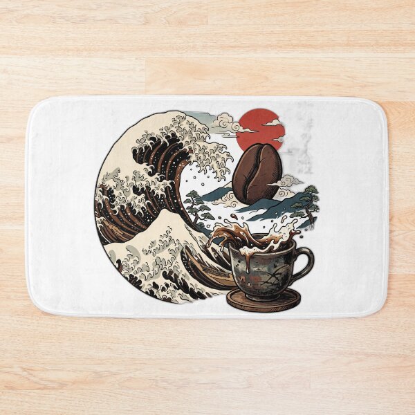 Item preview, Great Wave of Coffee Japanese Woodblock Art designed and sold by ryanguas.