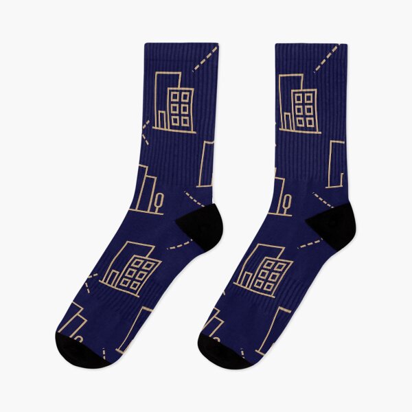 Item preview, Real estate and city buildings seamless pattern in minimal line art style designed and sold by Longsilp.