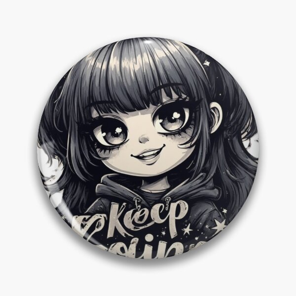 Item preview, Cute Gothic Anime Girl Keep Going Motivational designed by NegarTvDesigns designed and sold by NegarTv Designs.
