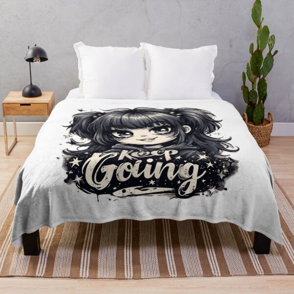 Item preview, Cute Gothic Anime Girl Keep Going Motivational designed by NegarTvDesigns designed and sold by NegarTv Designs.