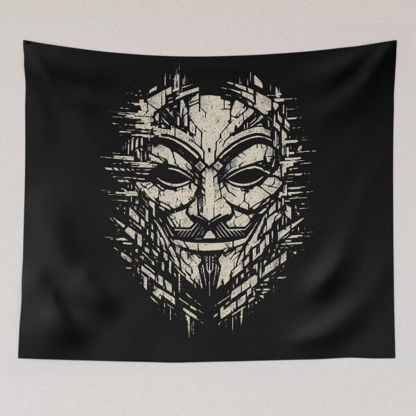 Item preview, Cyberpunk Hacker Mask – Futuristic Anonymous AI Glitch Tech Tee designed and sold by JonelCrafts.