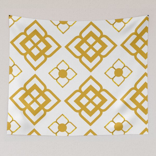 Item preview, Seamless luxury geometric pattern with golden ornamental line art designed and sold by Longsilp.