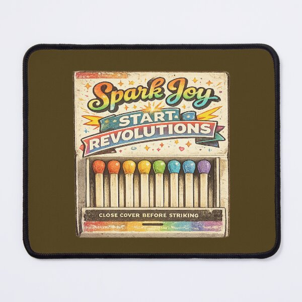 Item preview, Spark Joy Start Revolutions | Rainbow Matchbox LGBTQ Activism Quote Art | Pride Revolution Aesthetic Design designed and sold by ArtByTripti.