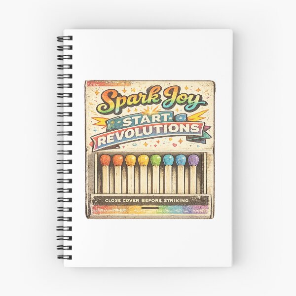 Item preview, Spark Joy Start Revolutions | Rainbow Matchbox LGBTQ Activism Quote Art | Pride Revolution Aesthetic Design designed and sold by ArtByTripti.