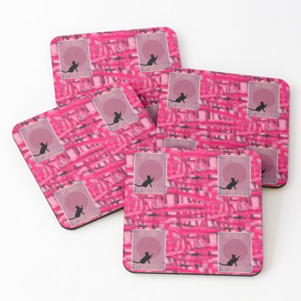 Item preview, Pattern - Magenta Glass Grid with Cat Rules designed and sold by ZepoPublishing.