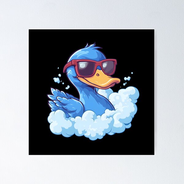 Item preview, Duck Dreams: Cool Blue Duck designed and sold by TheDuckprints.