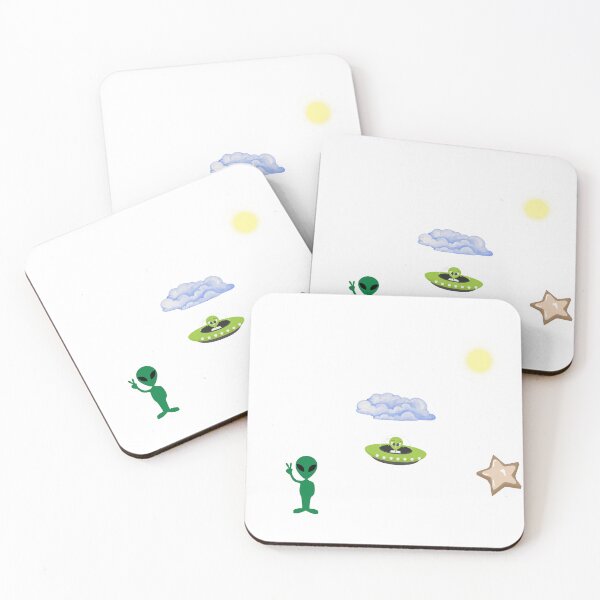 Item preview, Whimsical Little Aliens in Space designed and sold by ESLAB.