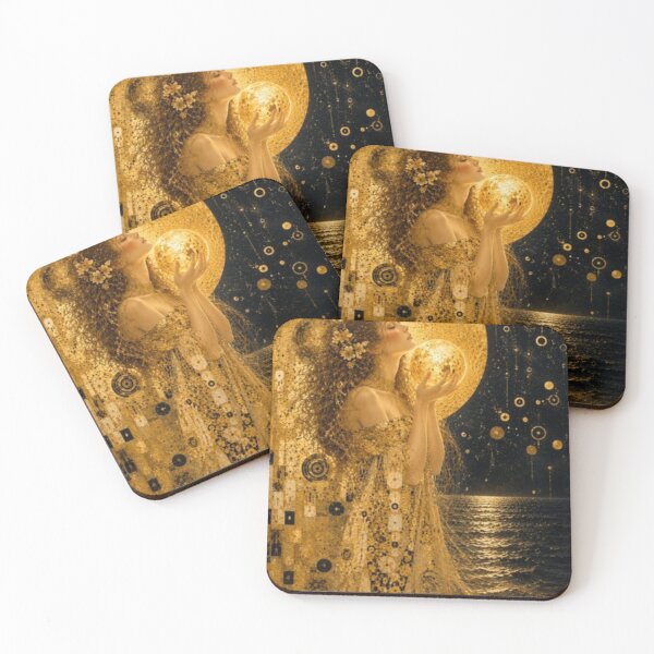 Item preview, Golden Moon Goddess designed and sold by Mika Moonlight Art.