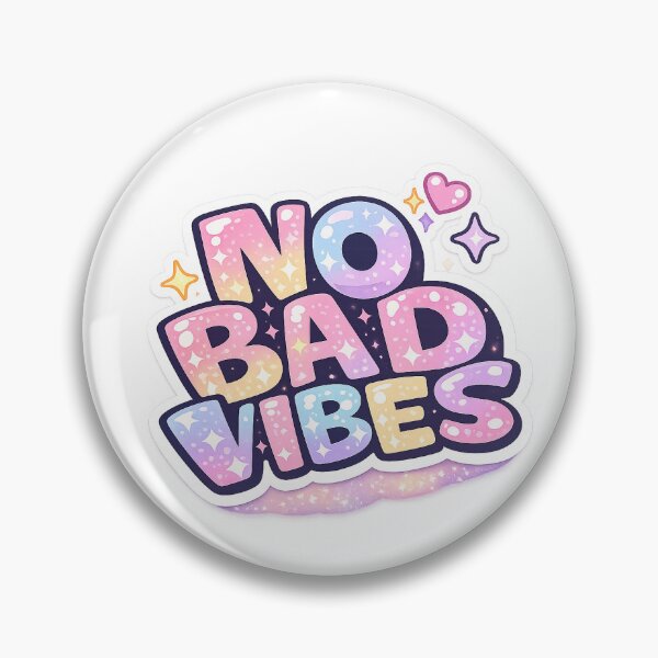 Item preview, No Bad Vibes Sticker | Kawaii Pastel Aesthetic | Cute Positive Quote designed and sold by Pastel Planet Co..