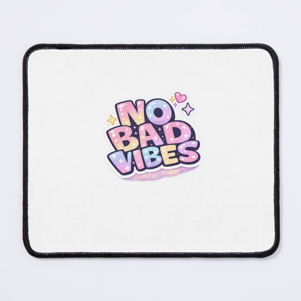 Item preview, No Bad Vibes Sticker | Kawaii Pastel Aesthetic | Cute Positive Quote designed and sold by Pastel Planet Co..