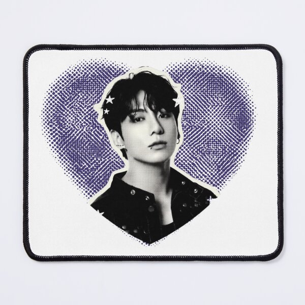 Item preview, Jungkook Y2K Style Portrait - Minimalist Purple Heart designed and sold by Mooncreates7.
