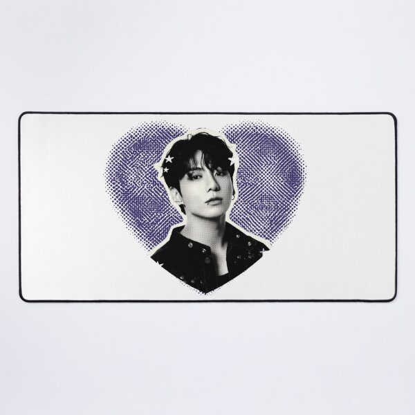 Item preview, Jungkook Y2K Style Portrait - Minimalist Purple Heart designed and sold by Mooncreates7.