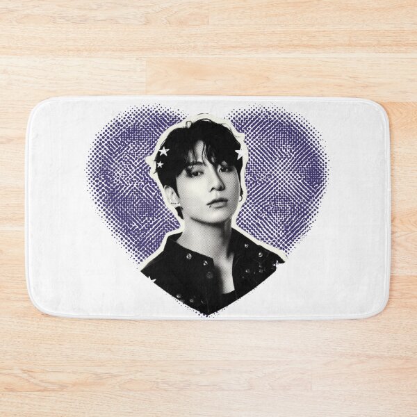 Item preview, Jungkook Y2K Style Portrait - Minimalist Purple Heart designed and sold by Mooncreates7.
