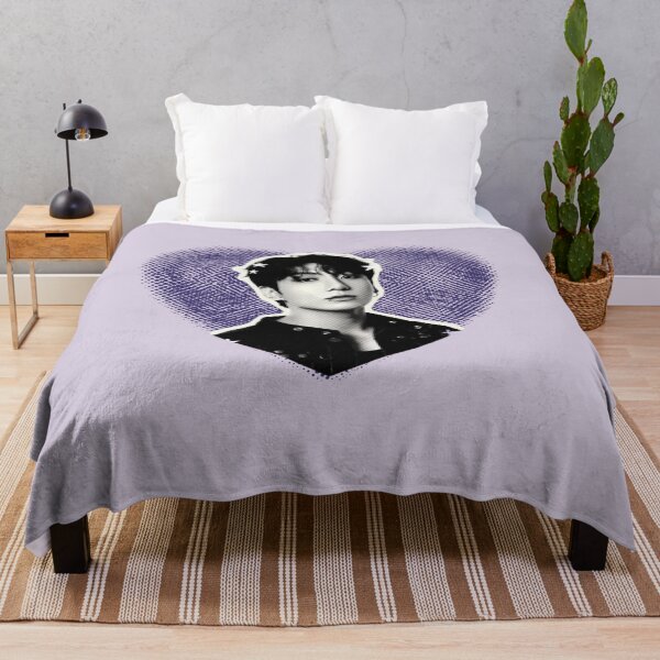 Item preview, Jungkook Y2K Style Portrait - Minimalist Purple Heart designed and sold by Mooncreates7.