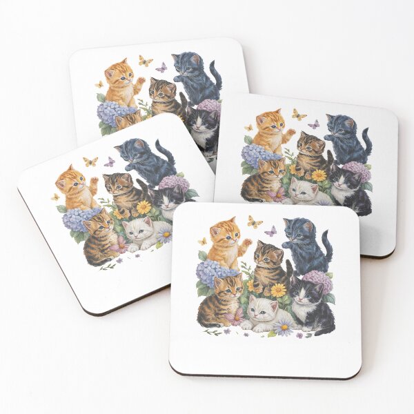 Item preview, Cute Cat Floral Vintage Cat Lovers designed and sold by suhairee-studio.