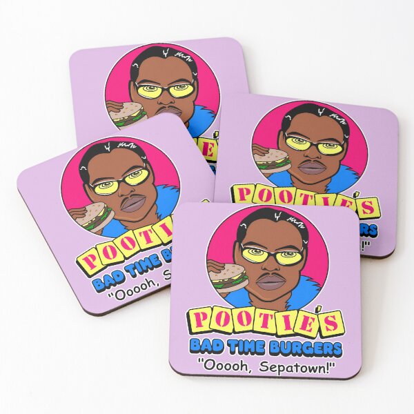 Item preview, Pootie's Bad Time Burgers Sepatown designed and sold by NoThoughtsCat.
