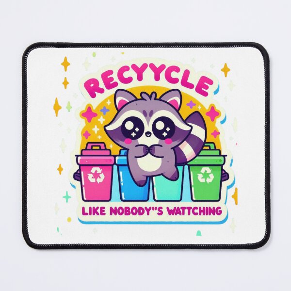 Item preview, Recycle Like Nobody's Watching Raccoon designed and sold by carestazafeli.