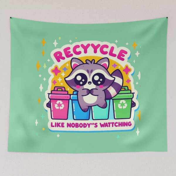 Item preview, Recycle Like Nobody's Watching Raccoon designed and sold by carestazafeli.