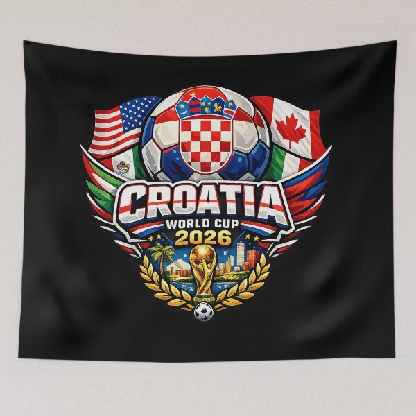 Item preview, Croatia 2026 Football Supporter Vintage Checkered Pride Design designed and sold by wmtaylor6.