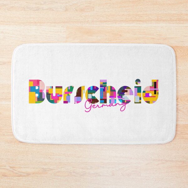 Item preview, Burscheid, Germany, Vibrant Abstract City Typography Art designed and sold by Wanderful-roads.