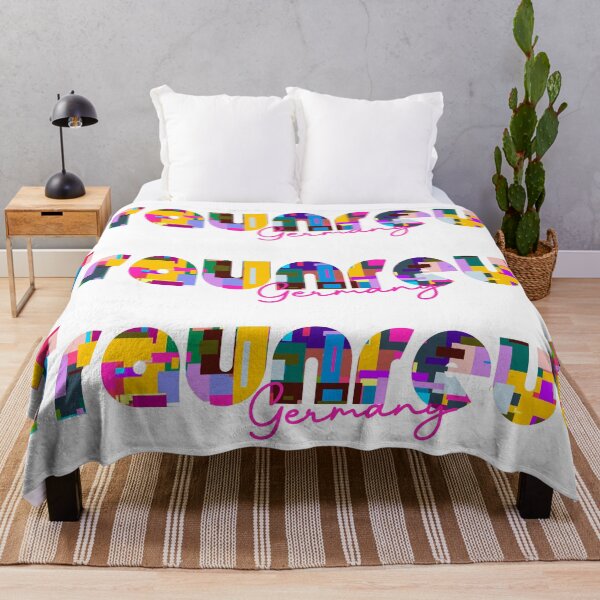 Item preview, Traunreut, Germany, Vibrant Abstract City Typography Art designed and sold by Wanderful-roads.