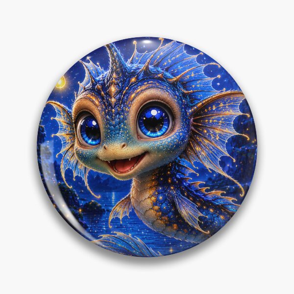 Item preview, Deep Sea Baby Dragon Fish, smile creature designed and sold by MagicPixelFrame.