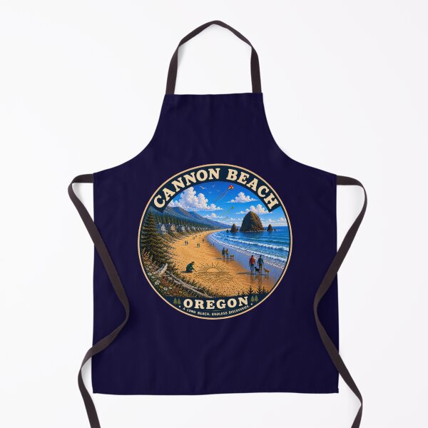 Item preview, Cannon Beach Oregon Retro Travel Badge designed and sold by Swanny's Custom T-shirt and Gift Designs.