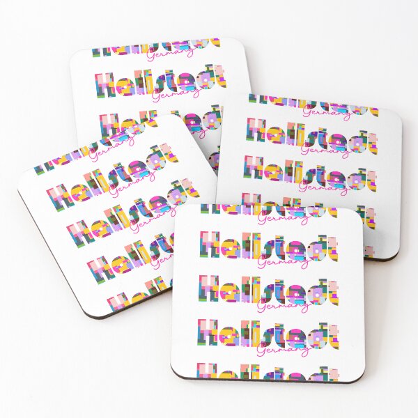 Item preview, Hallstadt, Germany, Vibrant Abstract City Typography Art designed and sold by Wanderful-roads.