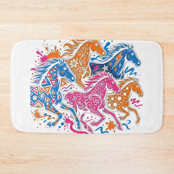 Item preview, Color Burst Running Horses designed and sold by PlengPoomofArts.