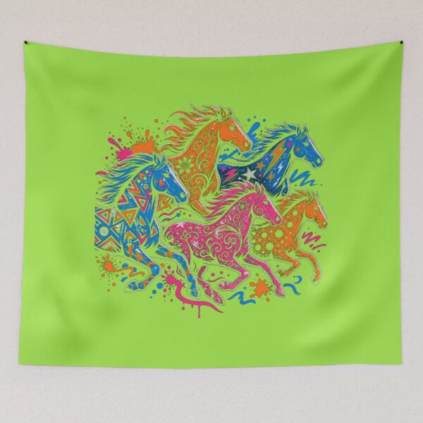 Item preview, Color Burst Running Horses designed and sold by PlengPoomofArts.