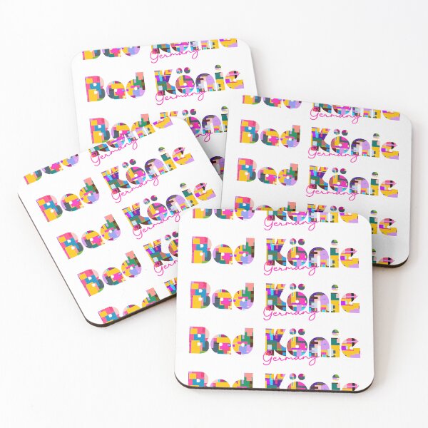 Item preview, Bad König, Germany, Vibrant Abstract City Typography Art designed and sold by Wanderful-roads.