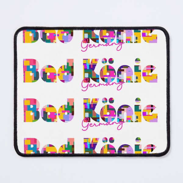 Item preview, Bad König, Germany, Vibrant Abstract City Typography Art designed and sold by Wanderful-roads.