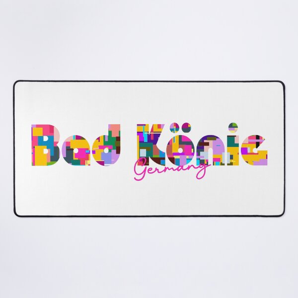 Item preview, Bad König, Germany, Vibrant Abstract City Typography Art designed and sold by Wanderful-roads.
