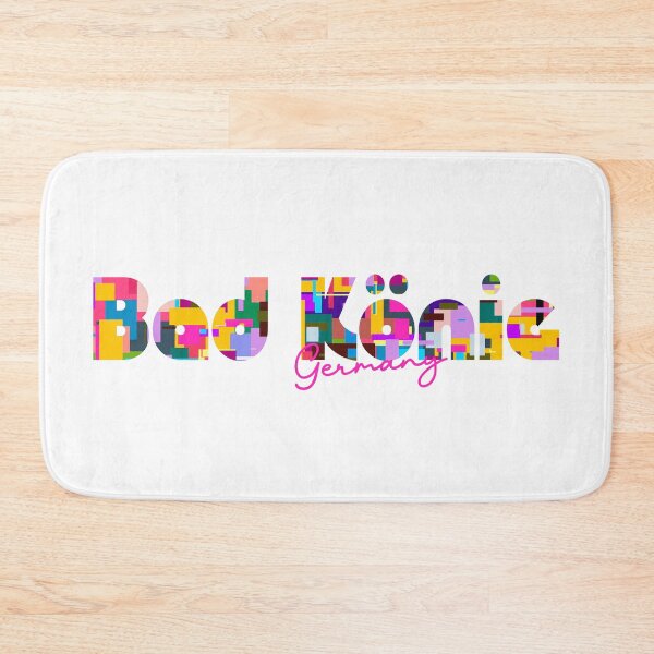 Item preview, Bad König, Germany, Vibrant Abstract City Typography Art designed and sold by Wanderful-roads.