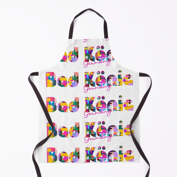 Item preview, Bad König, Germany, Vibrant Abstract City Typography Art designed and sold by Wanderful-roads.