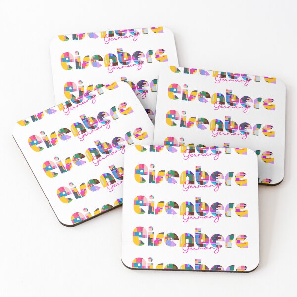 Item preview, Eisenberg, Germany, Vibrant Abstract City Typography Art designed and sold by Wanderful-roads.