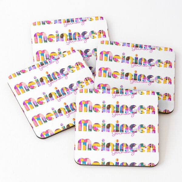 Item preview, Meiningen, Germany, Vibrant Abstract City Typography Art designed and sold by Wanderful-roads.