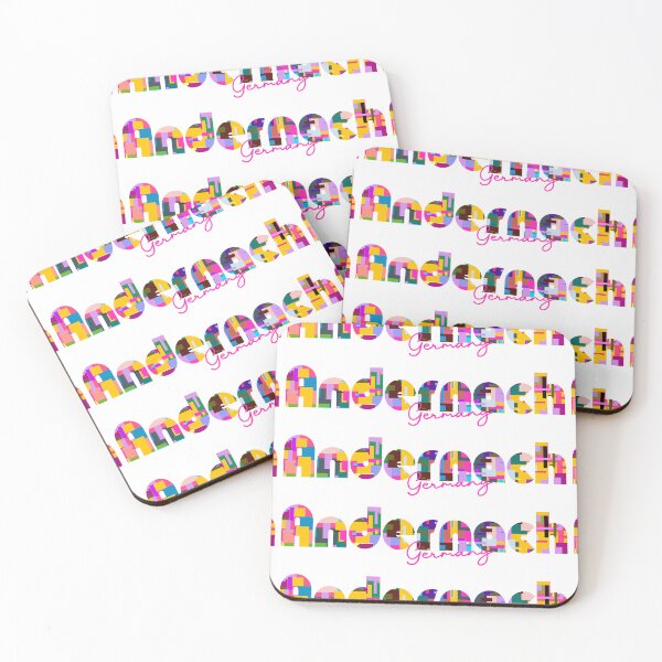 Item preview, Andernach, Germany, Vibrant Abstract City Typography Art designed and sold by Wanderful-roads.