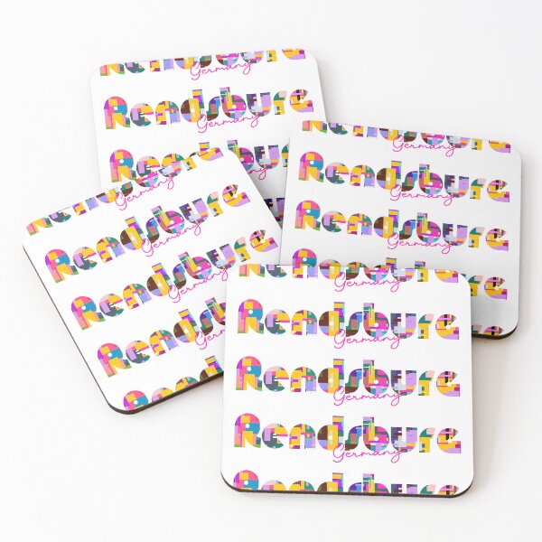 Item preview, Rendsburg, Germany, Vibrant Abstract City Typography Art designed and sold by Wanderful-roads.