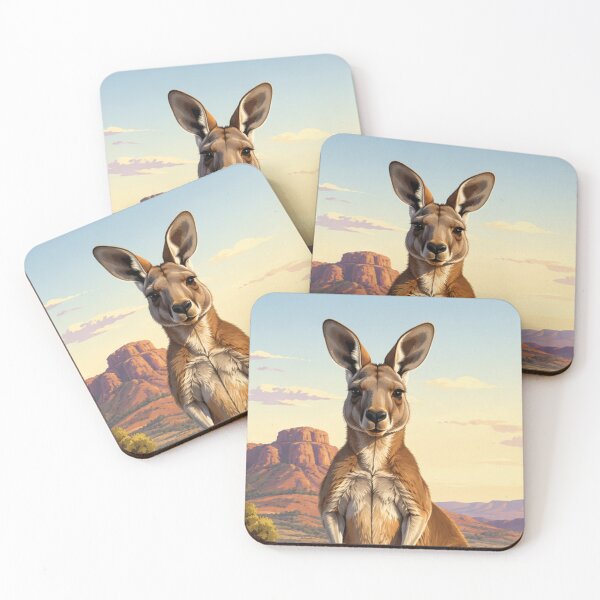 Item preview, A Kangaroo In Outback Desert designed and sold by TeesofAuss.