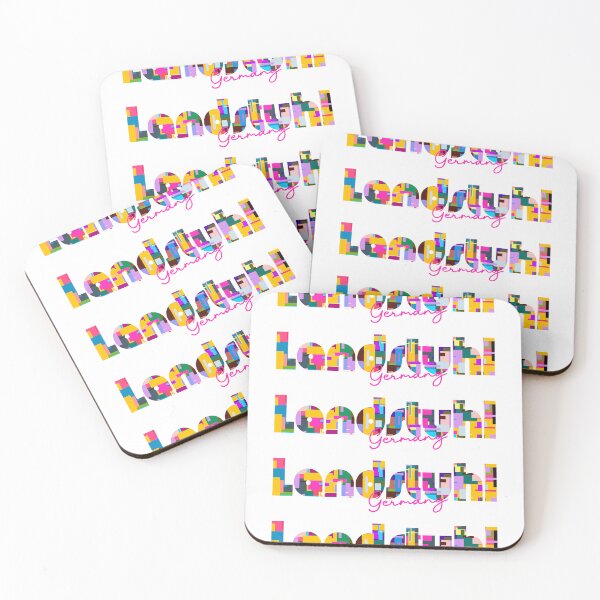 Item preview, Landstuhl, Germany, Vibrant Abstract City Typography Art designed and sold by Wanderful-roads.