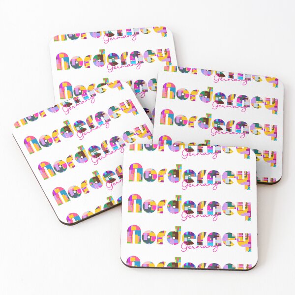 Item preview, Norderney, Germany, Vibrant Abstract City Typography Art designed and sold by Wanderful-roads.
