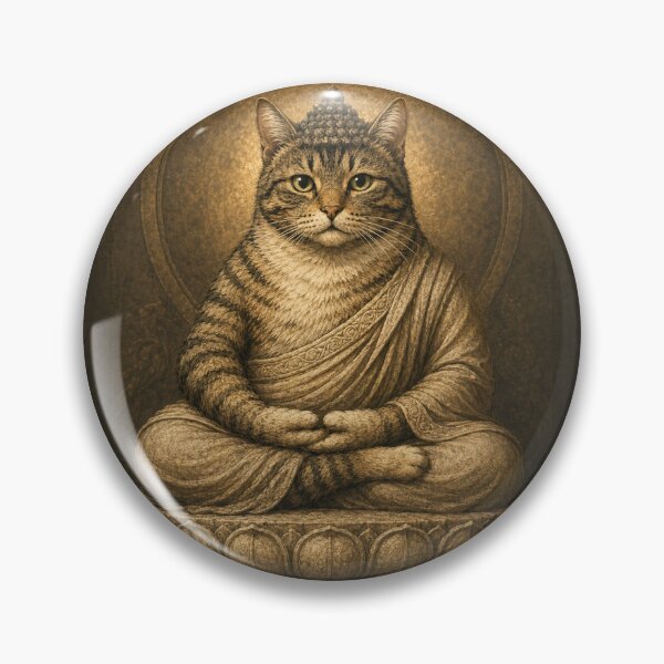 Item preview, Buddha Cat designed and sold by Nene Bird Designs.
