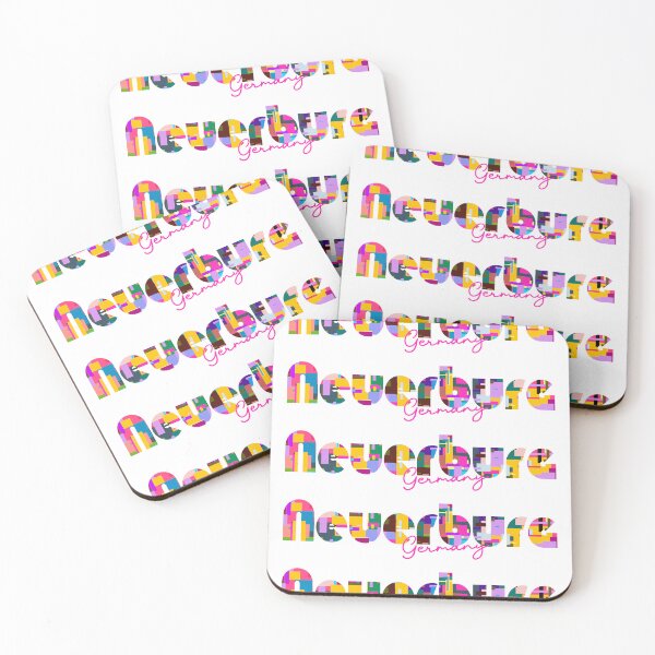 Item preview, Neuerburg, Germany, Vibrant Abstract City Typography Art designed and sold by Wanderful-roads.
