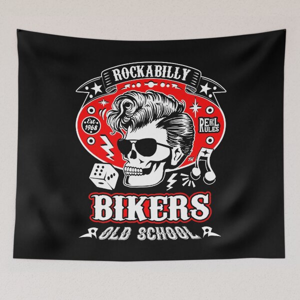Item preview, Rockabilly Music Rock N Roll Bikers Skull Rockers Psychobilly designed and sold by MemphisCenter.