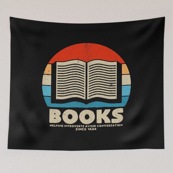 Item preview, Retro Vintage Book - Helping Introverts Avoid Conversation Since 1454 designed and sold by berlicaferinz.
