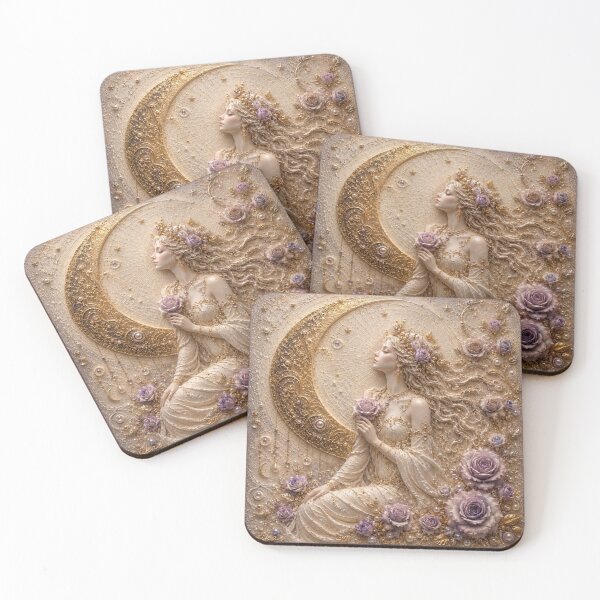 Item preview, Moon Rose Goddess designed and sold by Mika Moonlight Art.