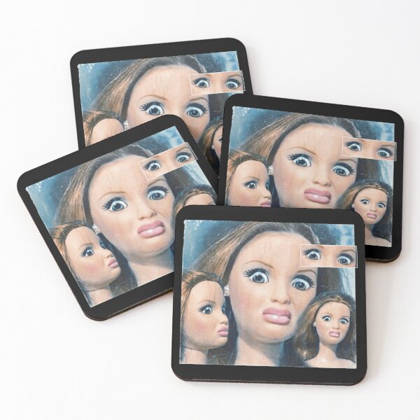 Item preview, Retro Cringing Fashion Doll Funny Disgusted Face Meme designed and sold by Vermanartist.
