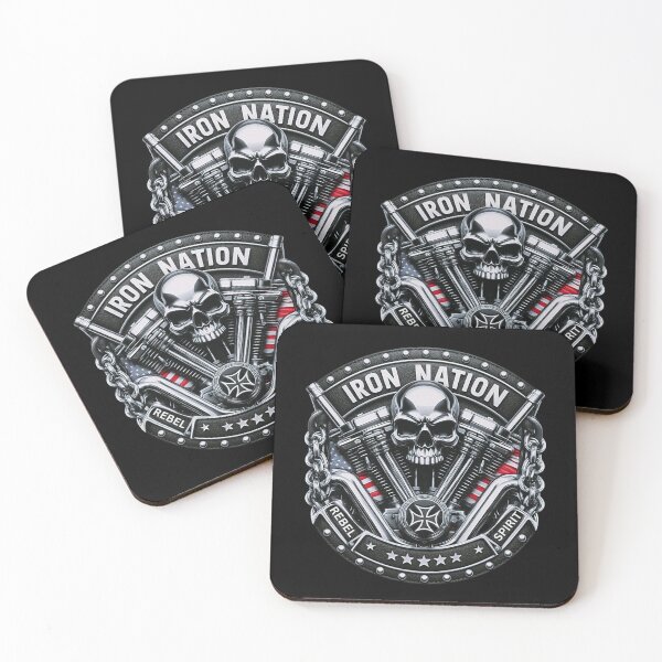 Item preview, Iron Nation Skull Rebel Leather Motorcycle Art Design designed and sold by DeimosArtIntl.